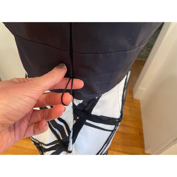 WHBM Silk Black & White Strapless Full Skirt Cocktail Dress, 10 - Picture 5 of 16